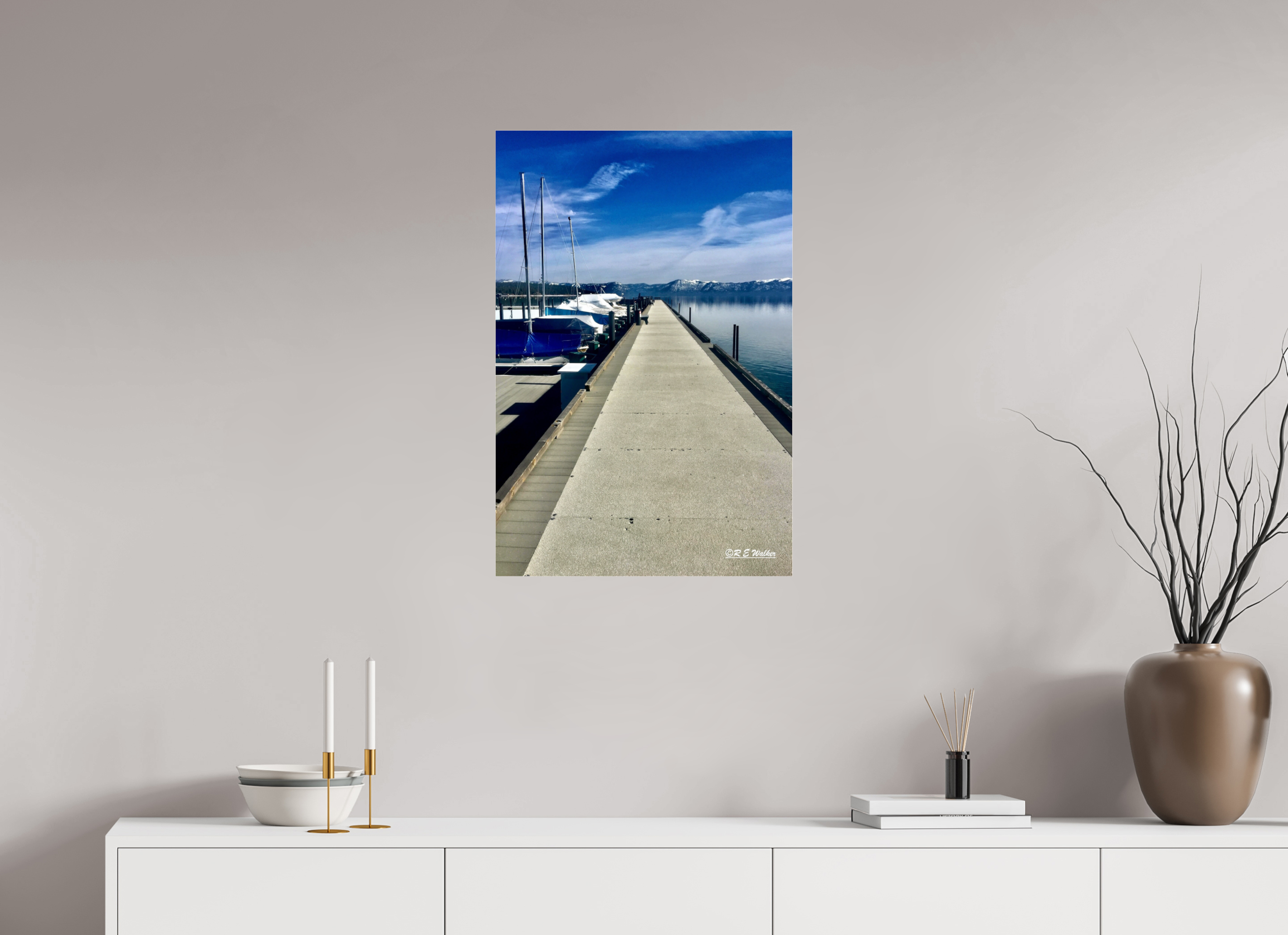 20 x 30″, acrylic-noframe-glossy Tahoe City Marina