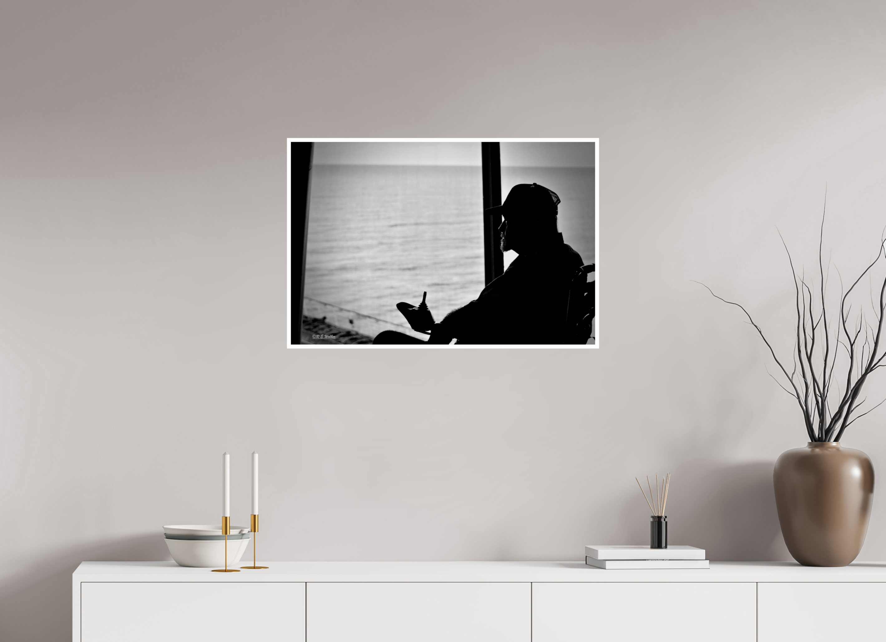 30 x 20″, Print with 0.4in white border Watching the Sea