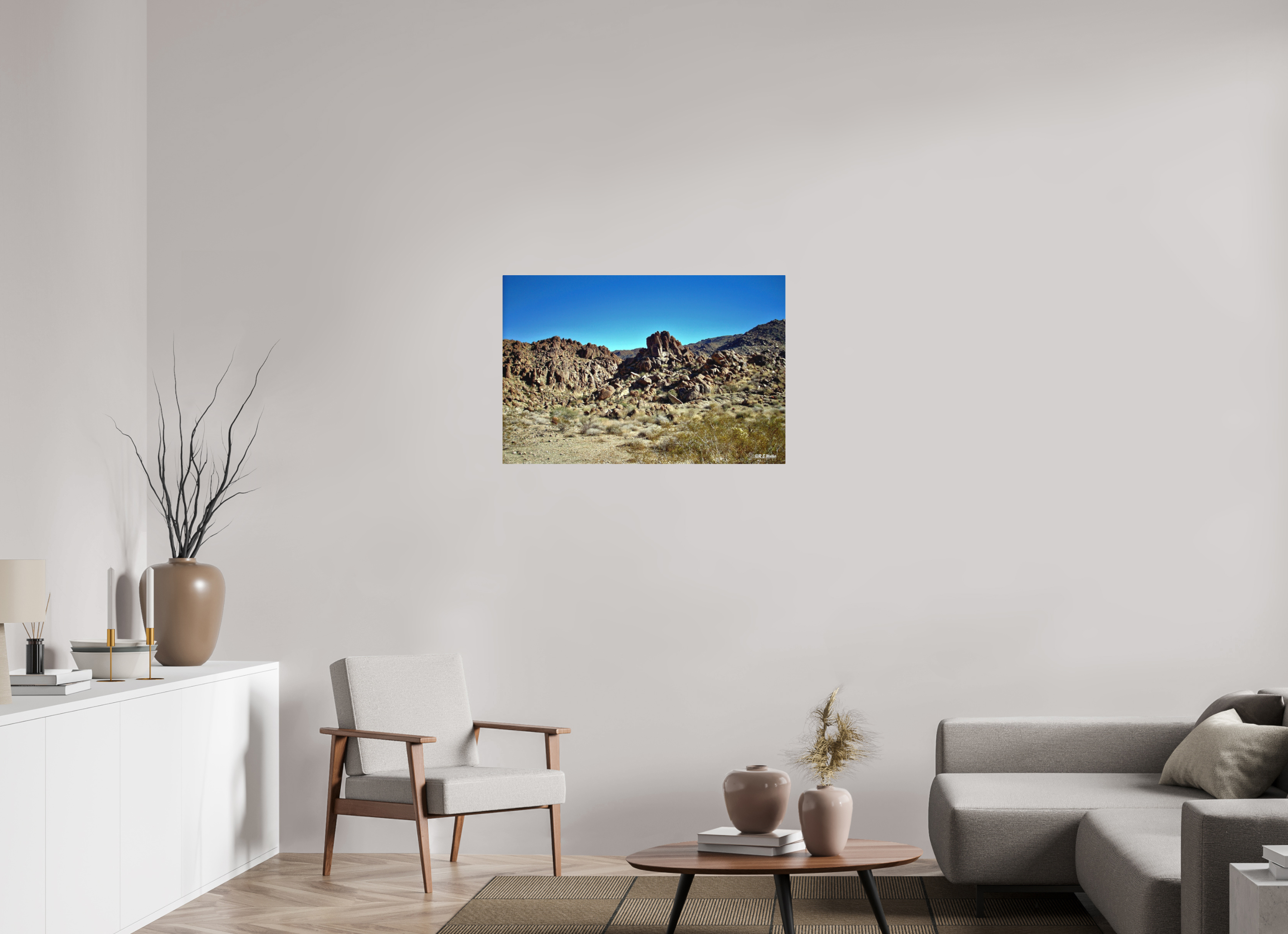 36 x 24″, Aluminum Rock Formations Joshua Tree
