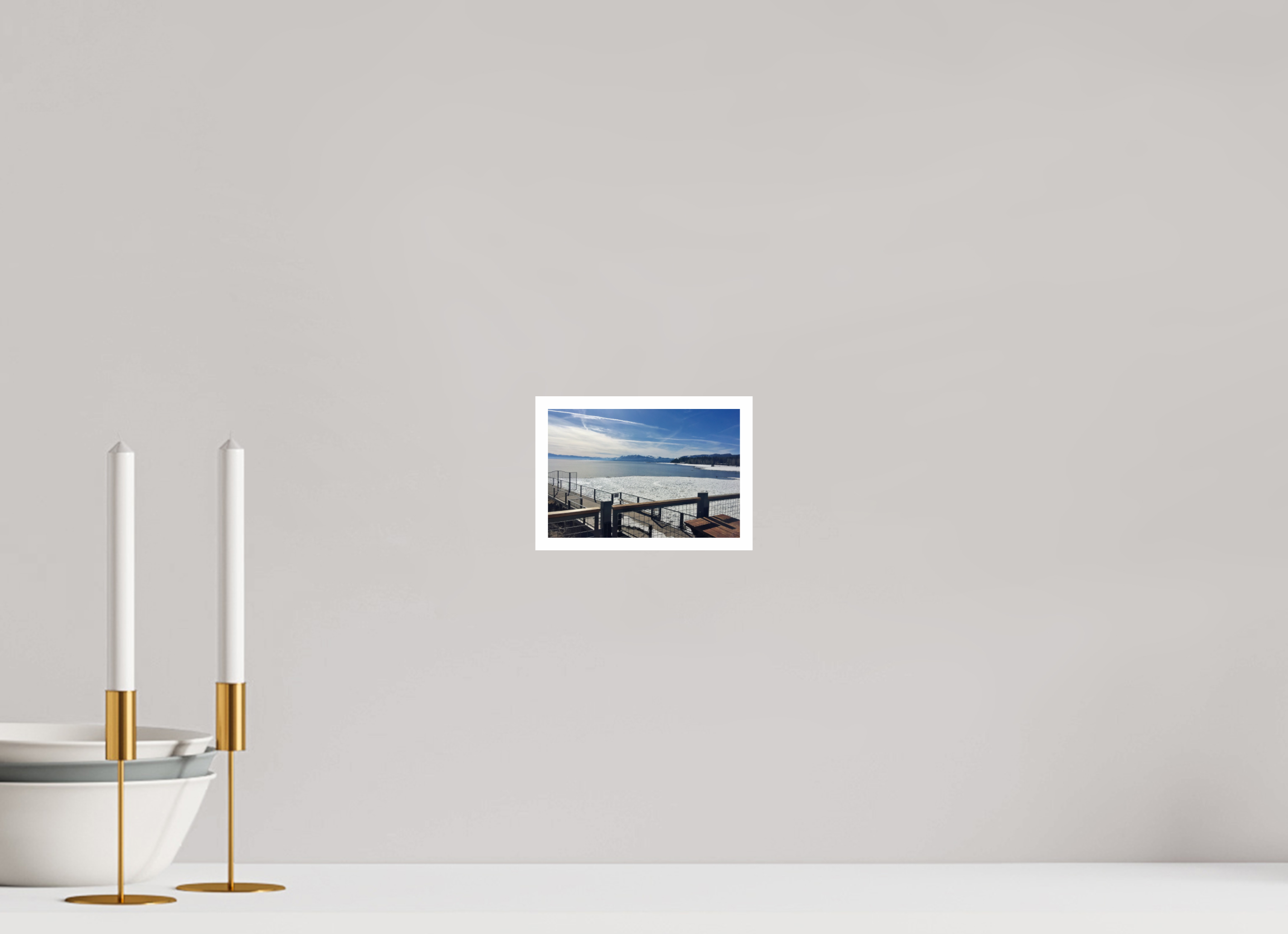 6 x 4″, Print with 0.4in white border Tahoe City Lake view