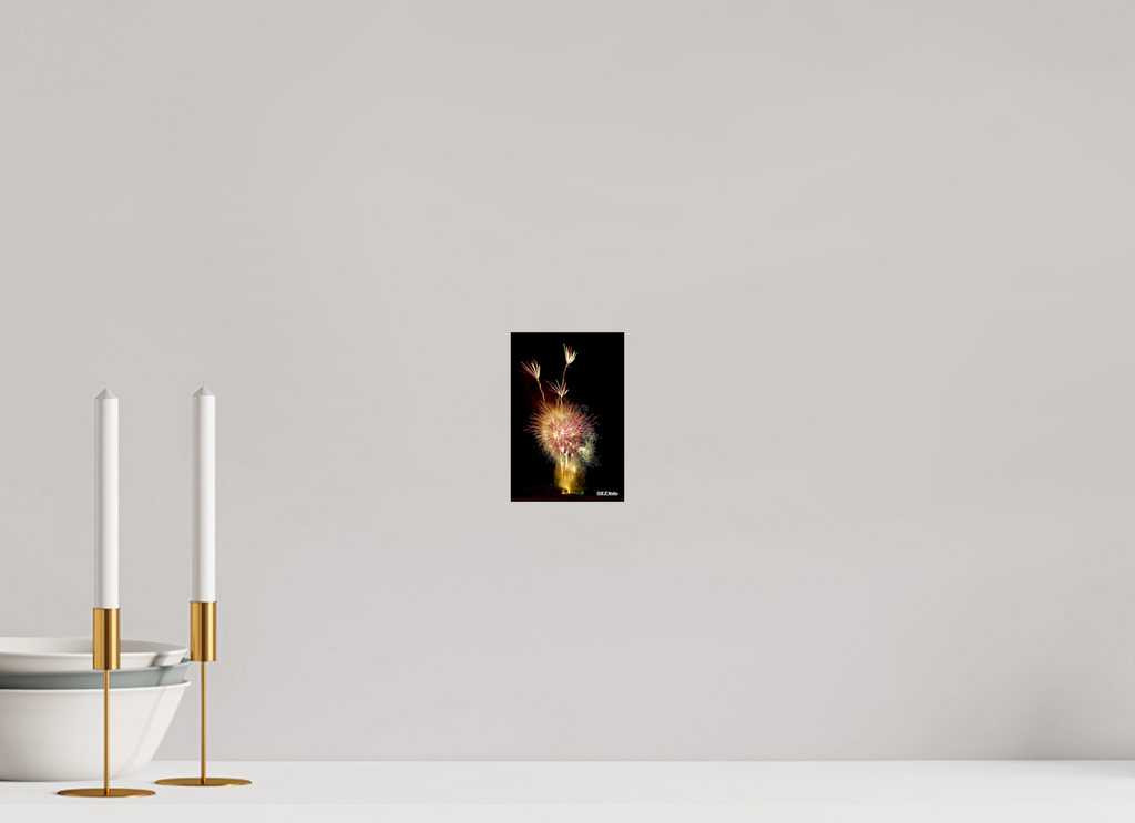 4 x 6″, Glossy Print without border Three Flower Fireworks