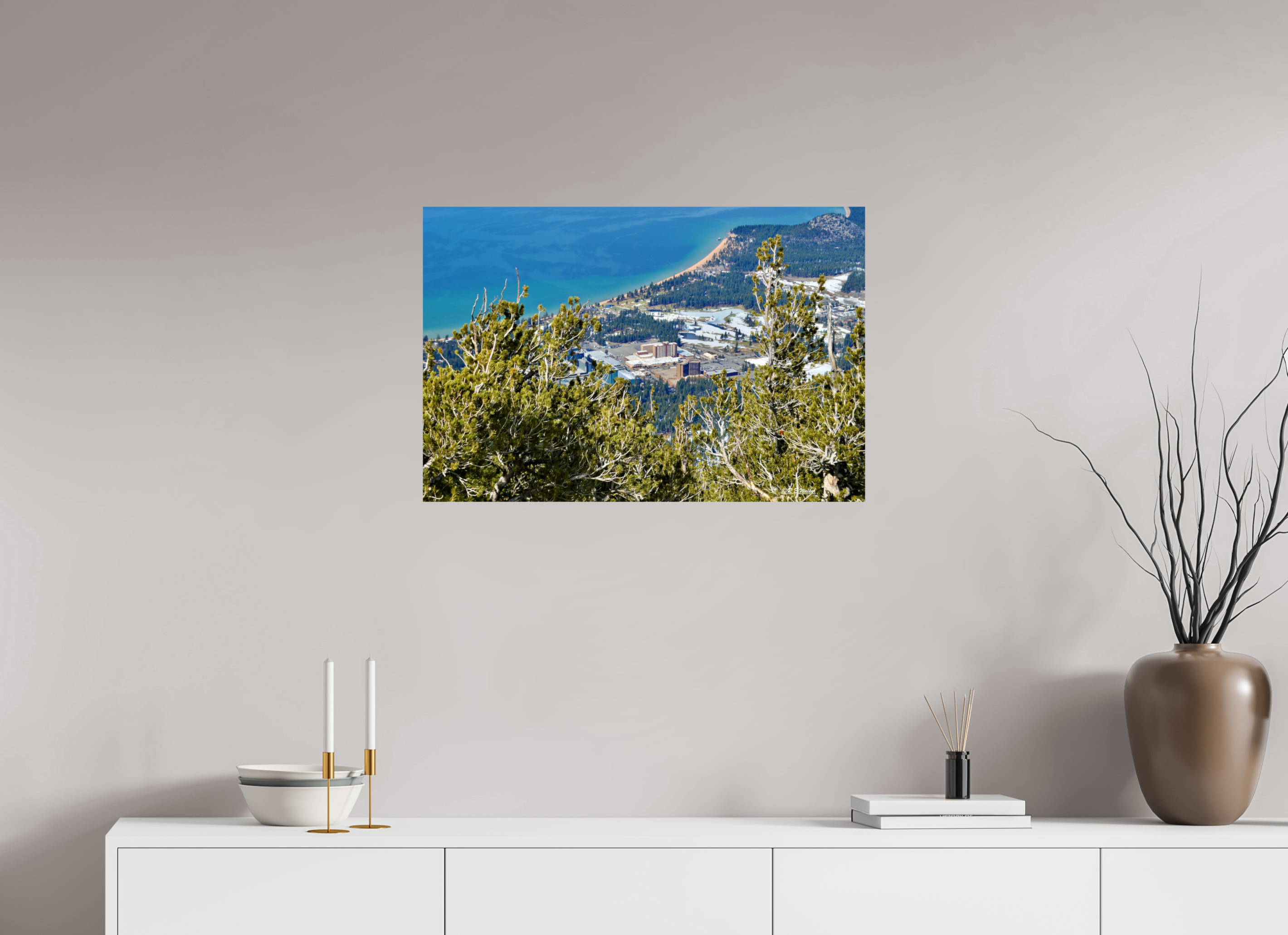 30 x 20″, Glossy Print without border View from Heavenly Mountain to city below