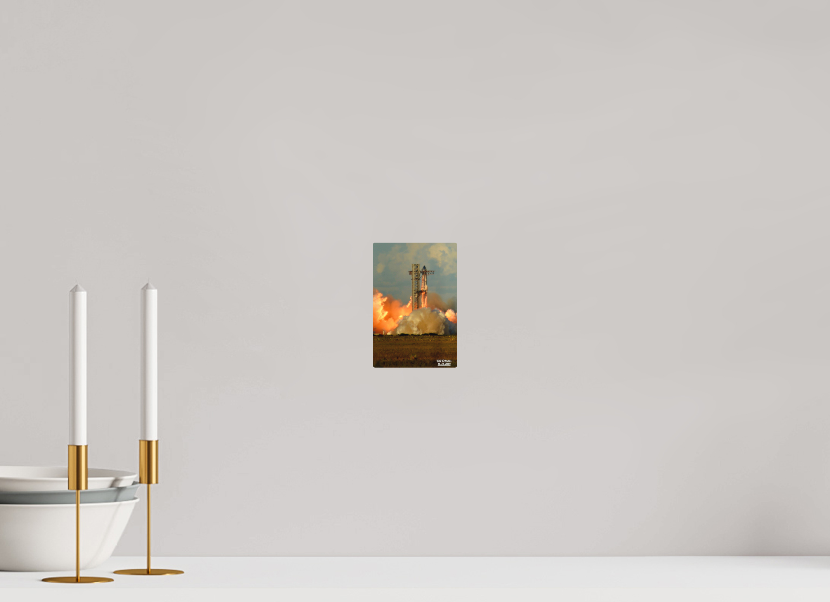 4 x 6″, Aluminum SpaceX Starship Launch