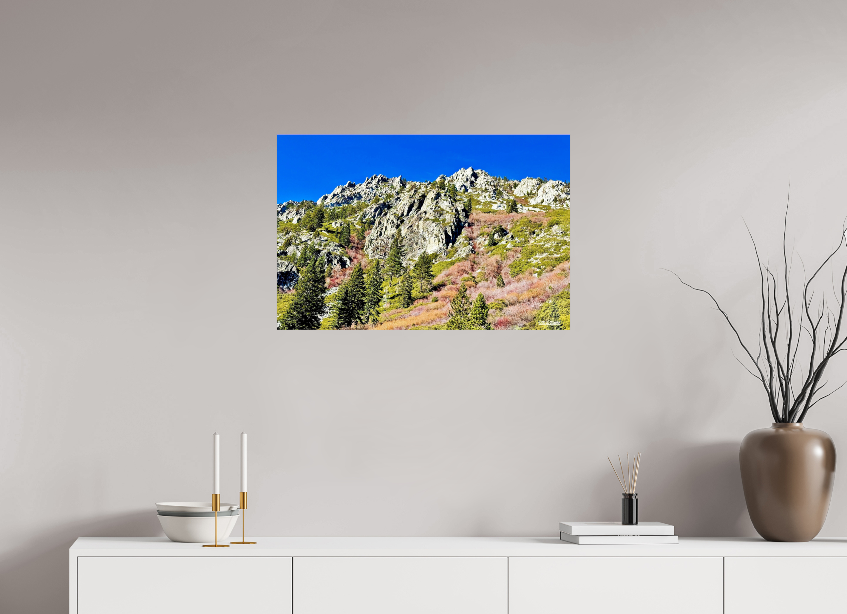 30 x 20″, Photo Print Under Acrylic Glass Emerald Bay Mountain View
