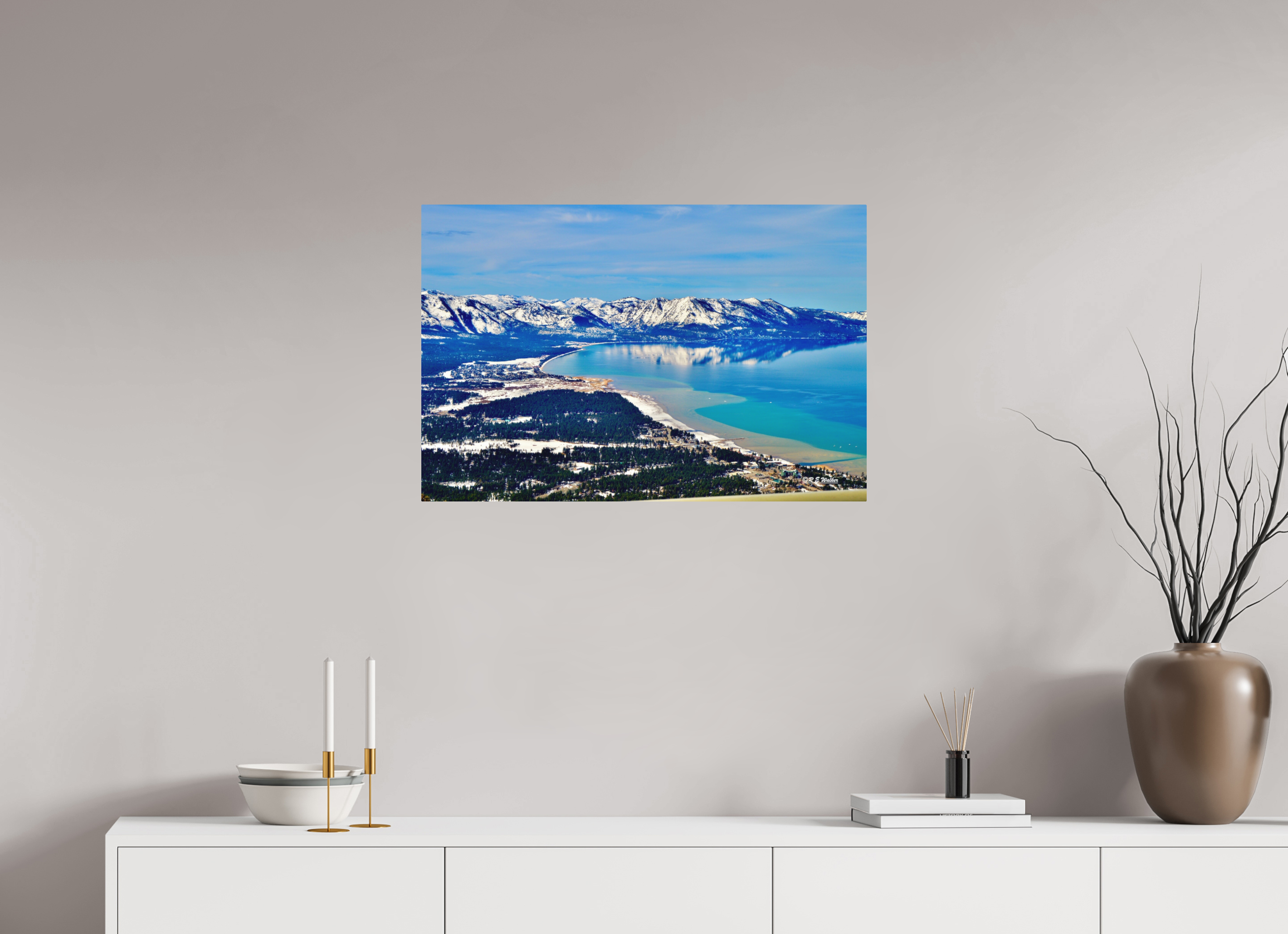 30 x 20″, Aluminum Lake Tahoe