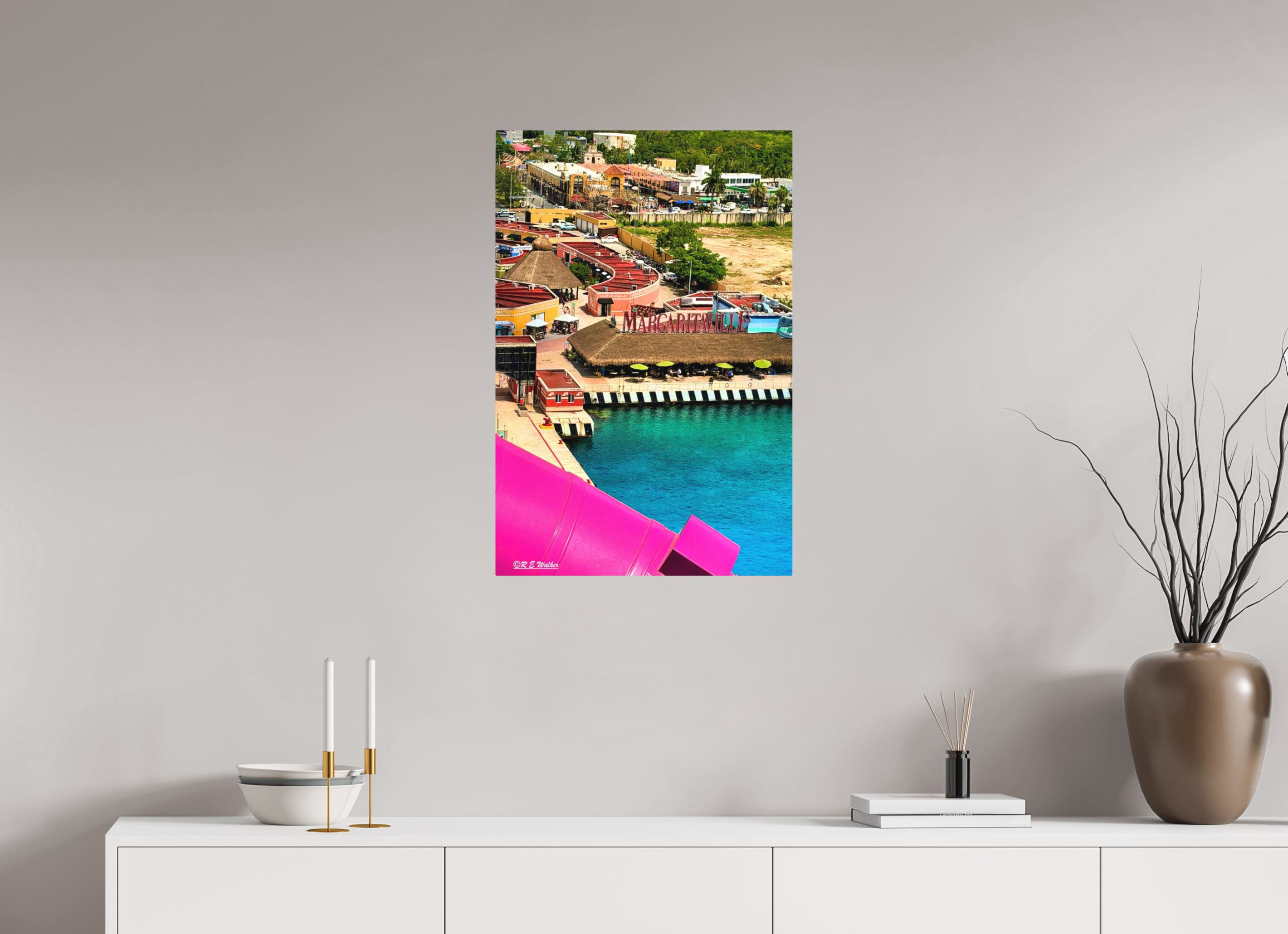 20 x 30″, Aluminum Docked in Cozumel
