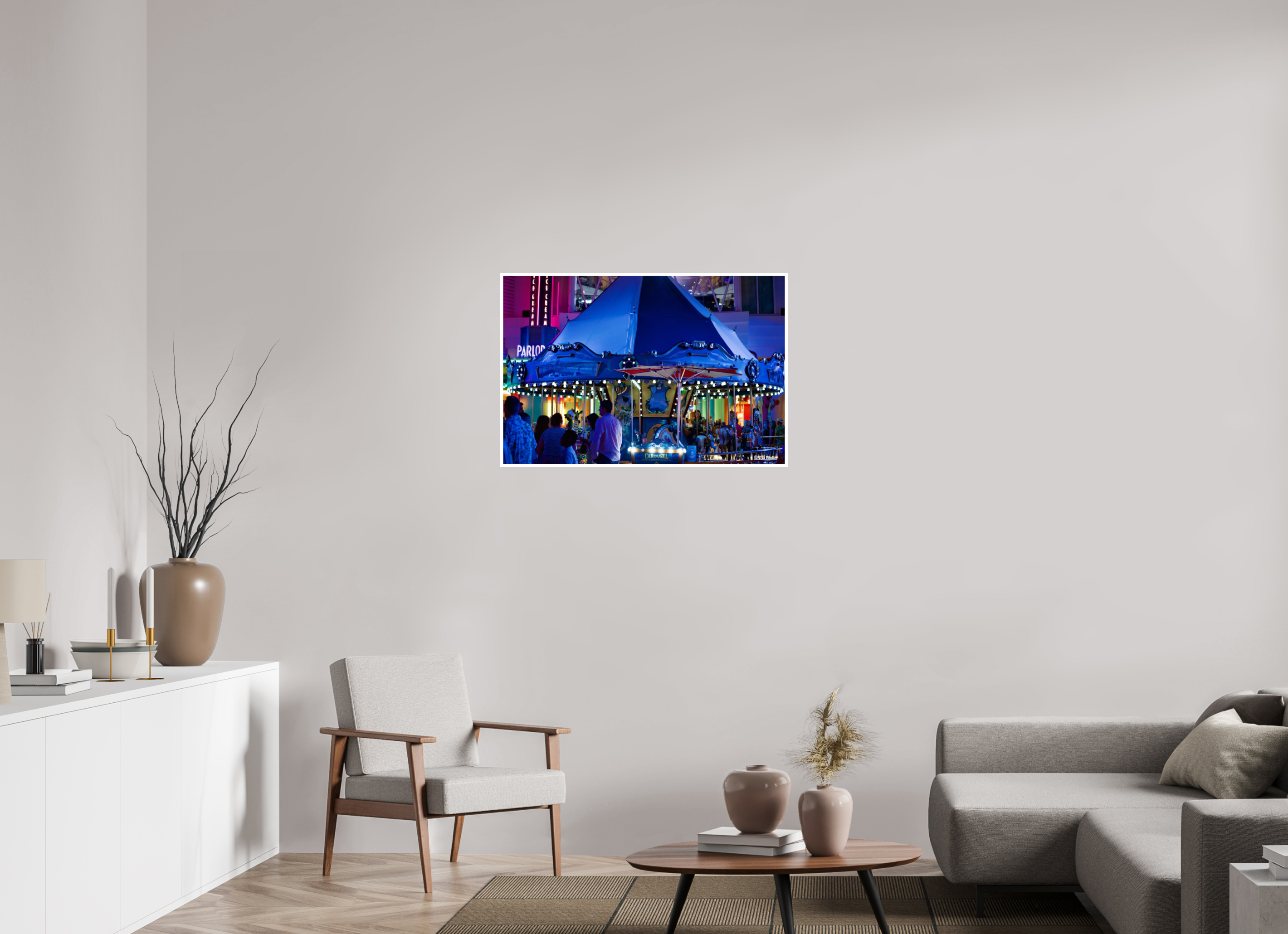 36 x 24″, Print with 0.4in white border Ship Carousel