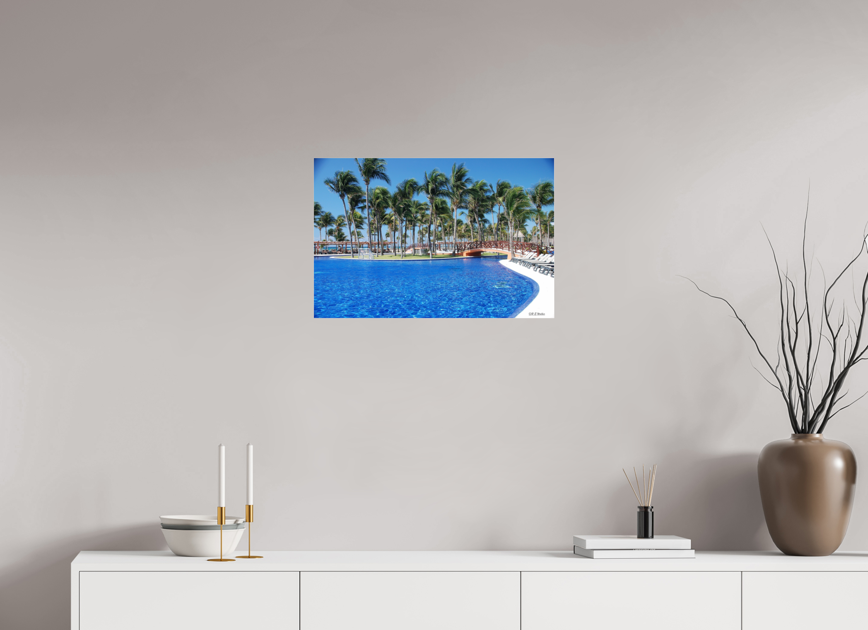 24 x 16″, acrylic-noframe-glossy Tropical View at Riviera Maya