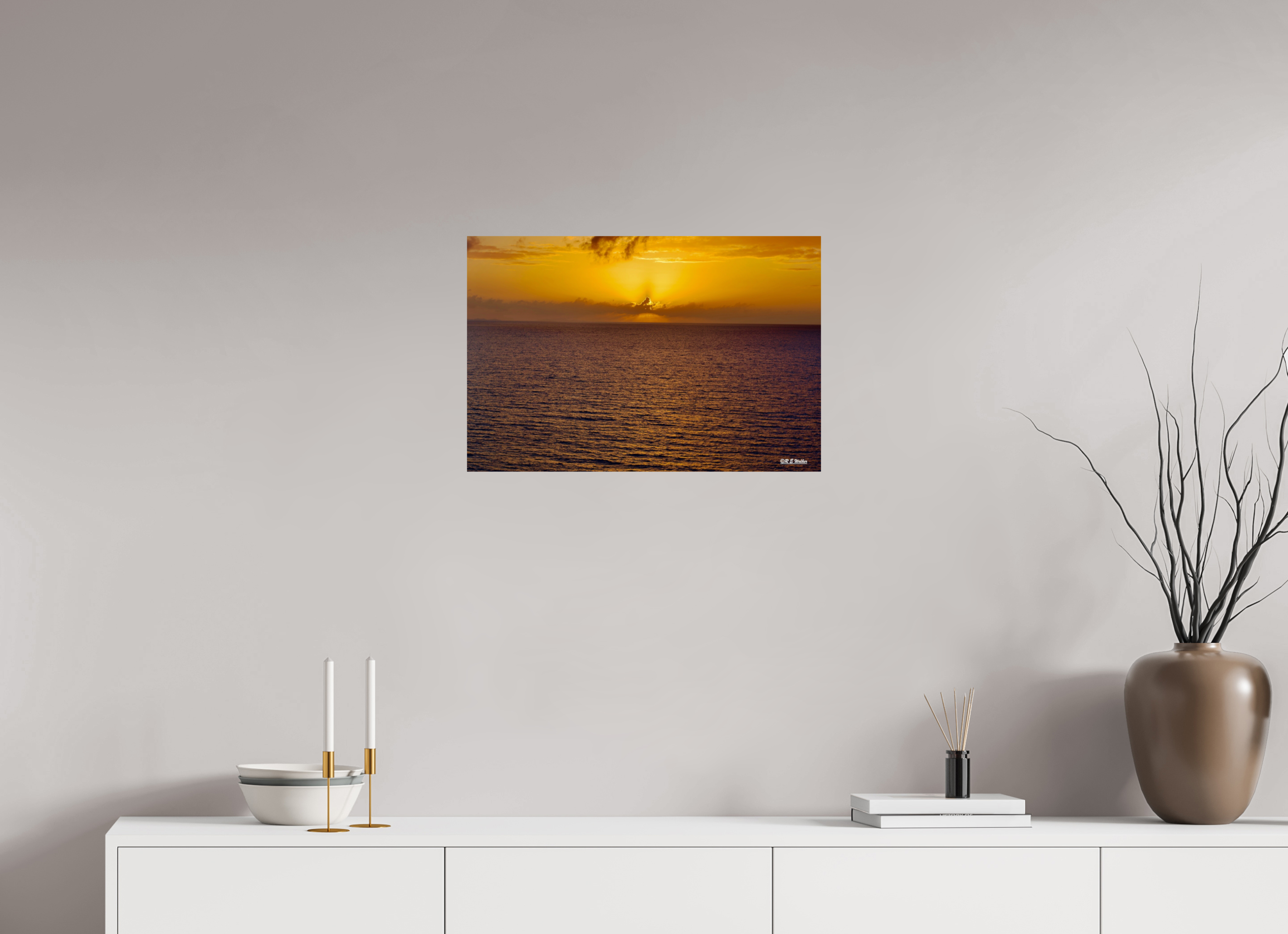 24 x 16″, Glossy Print without border Sunset at Sea