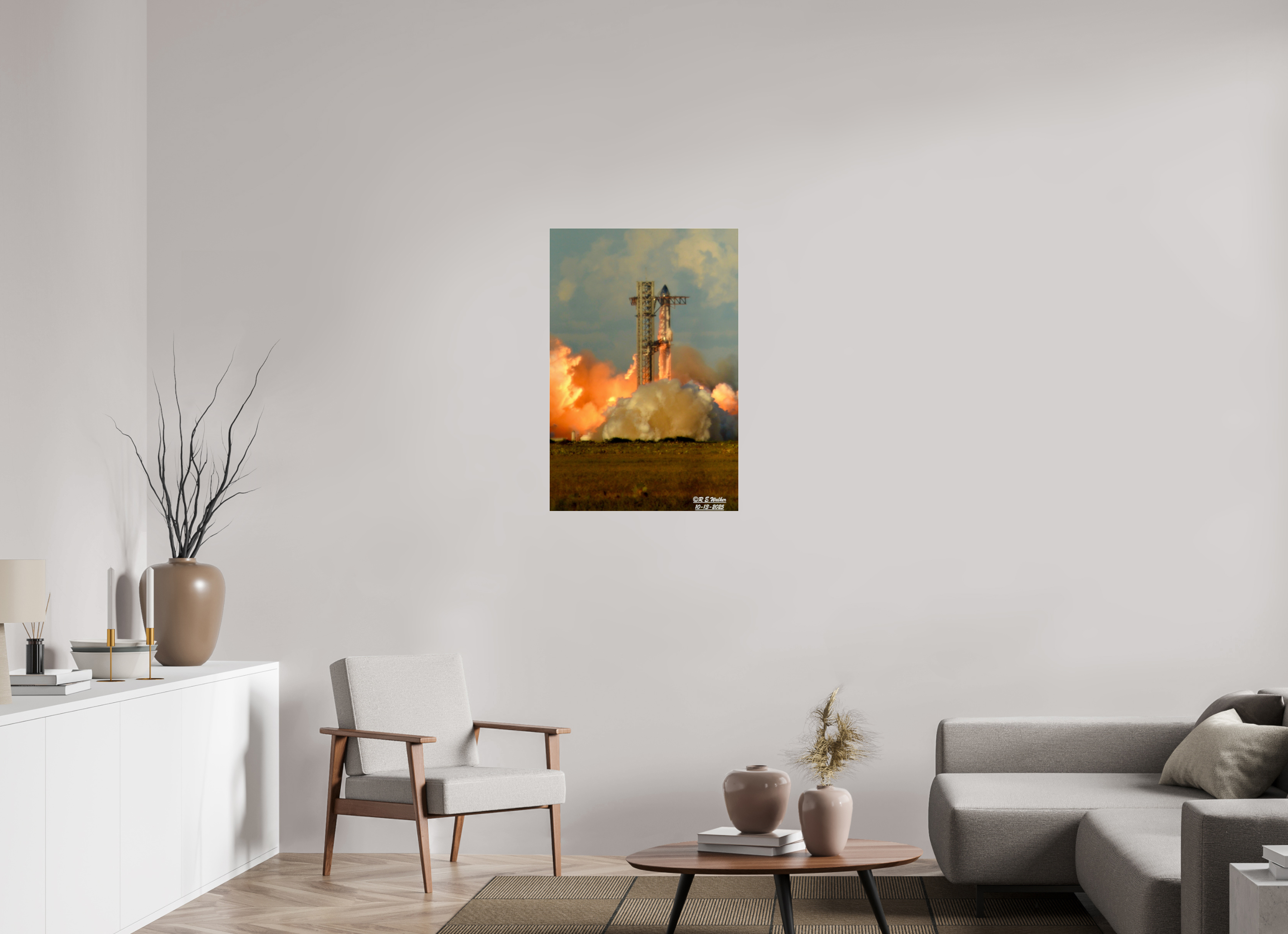 24 x 36″, acrylic-noframe-glossy SpaceX Starship Launch at Ignition