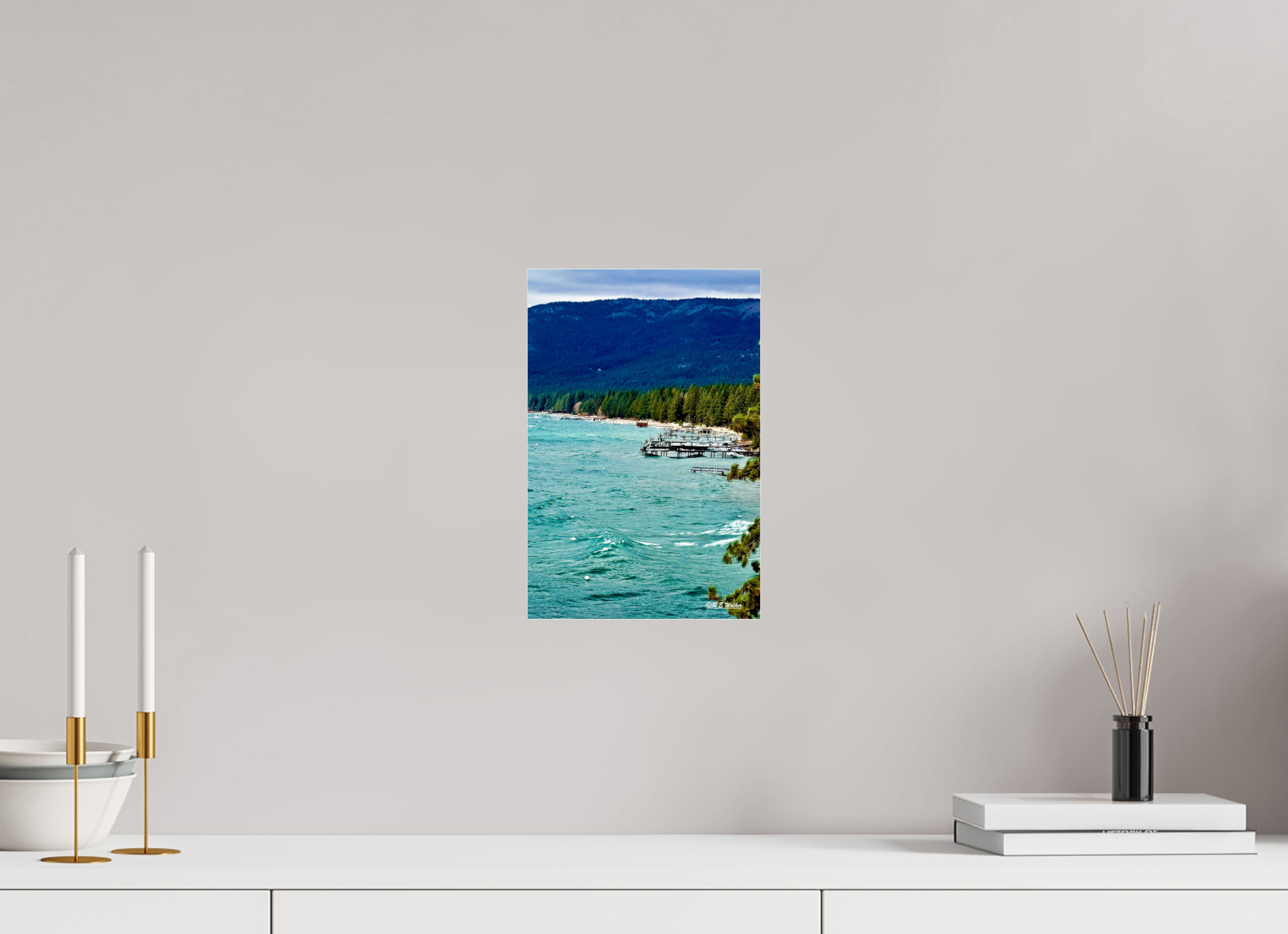 8 x 12″, acrylic-noframe-glossy Docks at Incline Village