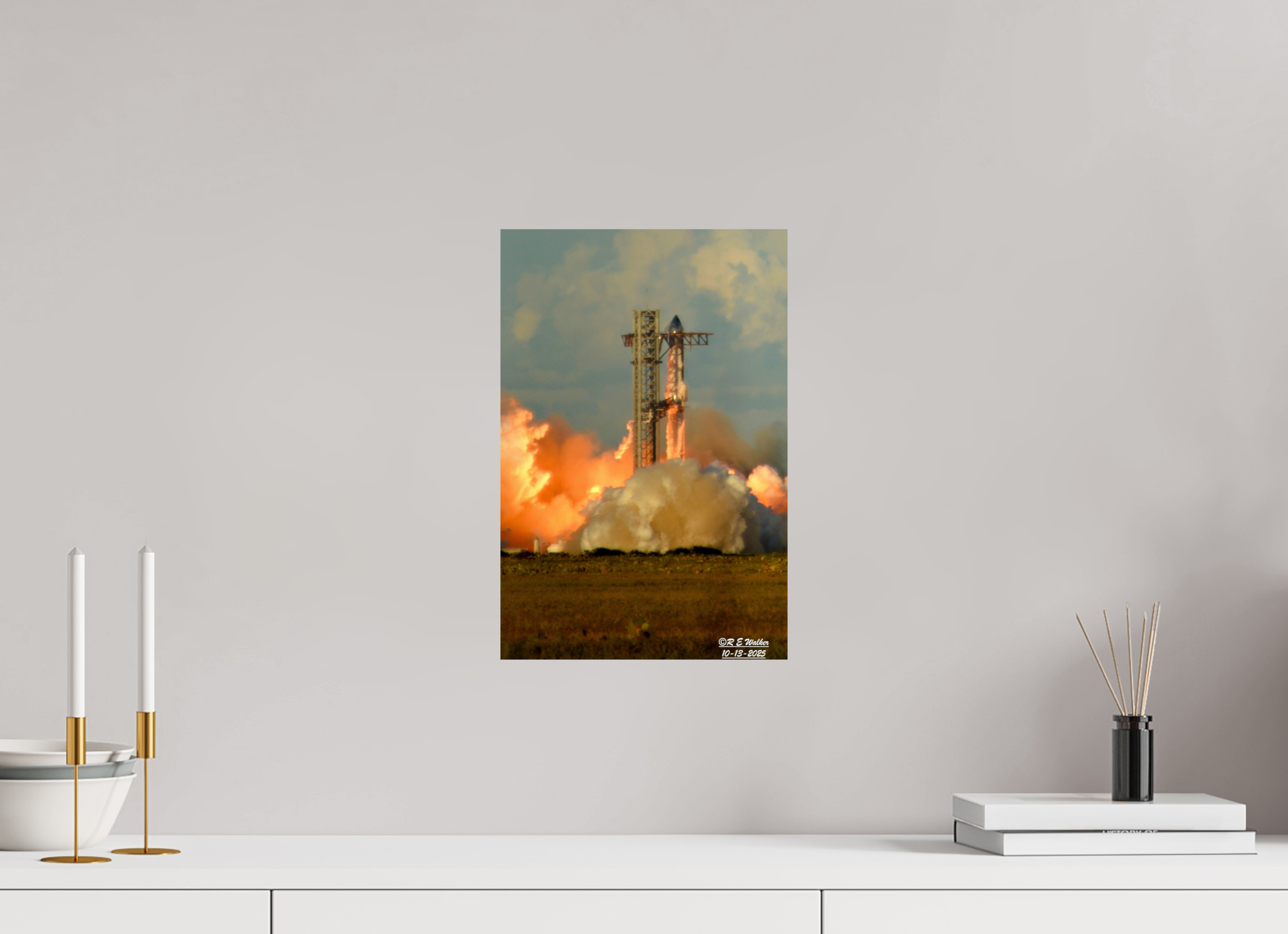 10 x 15″, Glossy Print without border SpaceX Starship Launch at Ignition