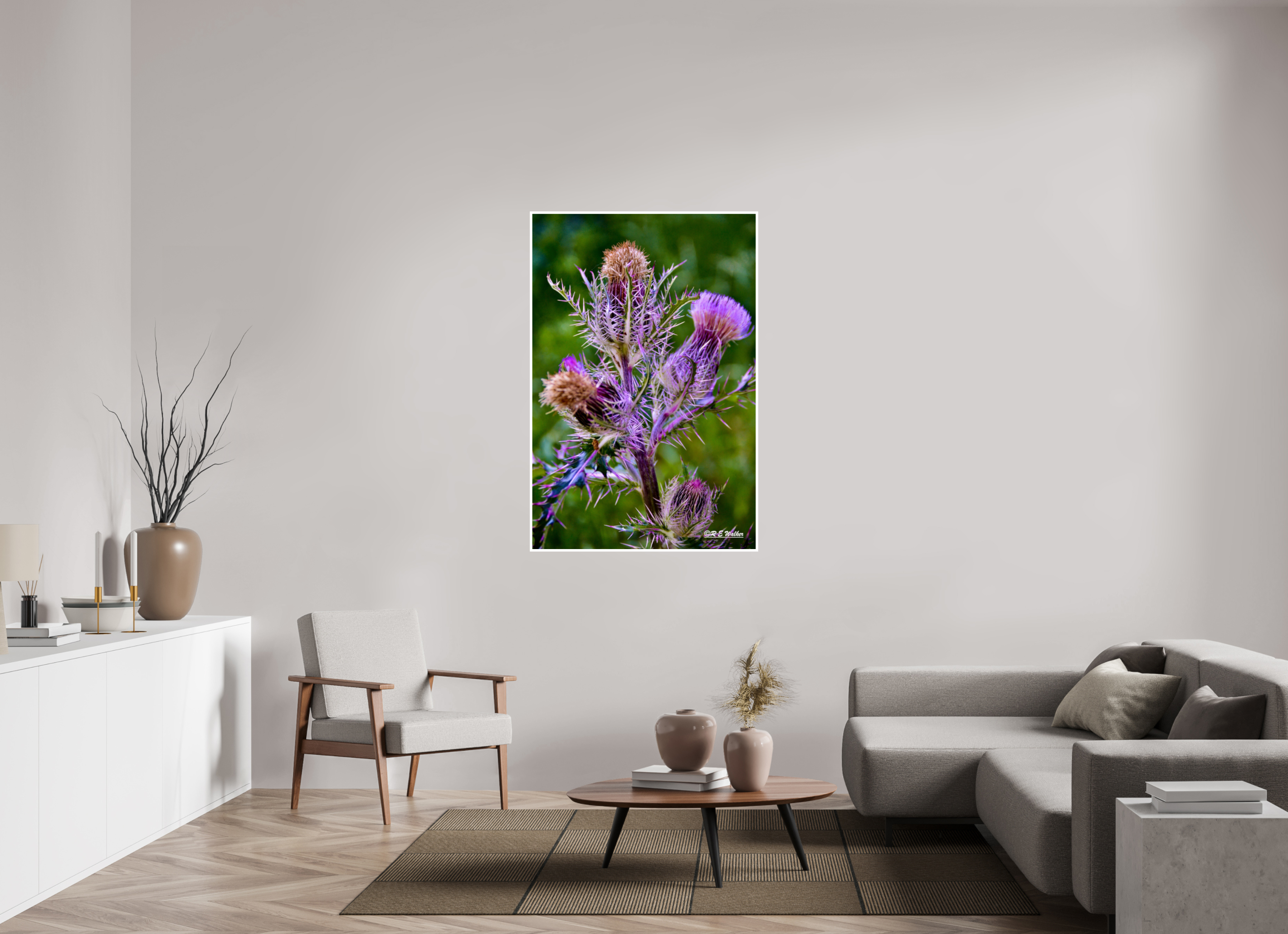 36 x 54″, Print with 0.4in white border Thistle