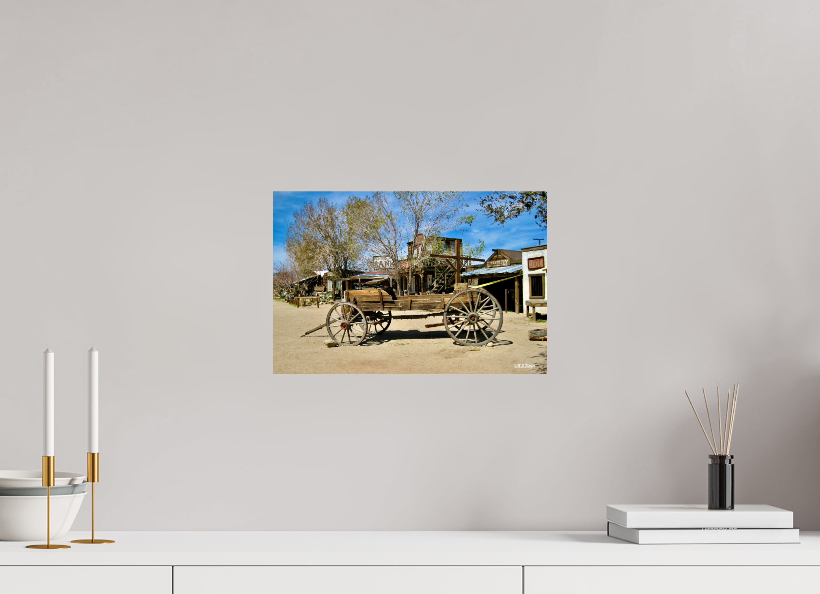 15 x 10″, Glossy Print without border Old Wagon in Pioneer Town, CA