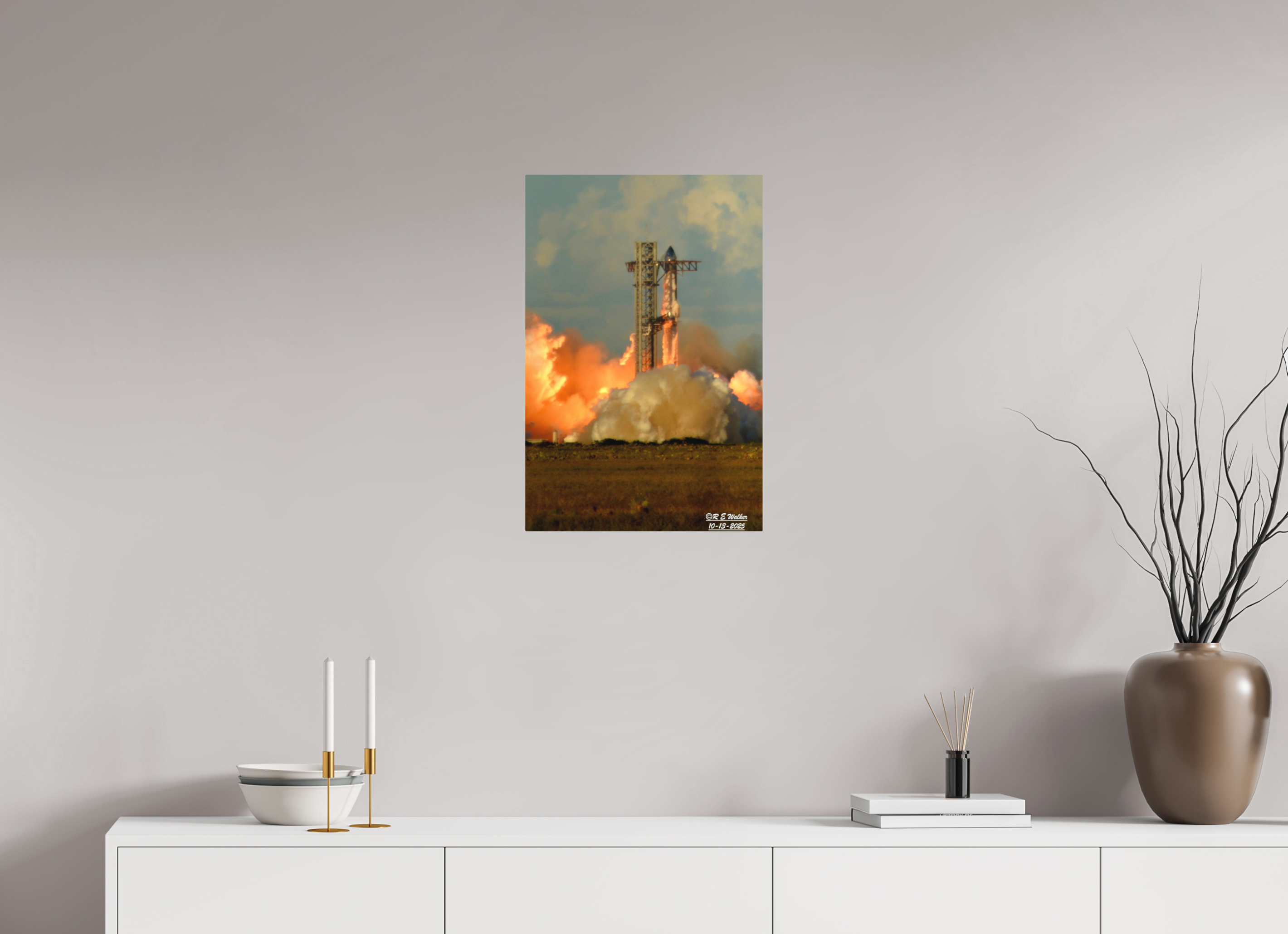 16 x 24″, Aluminum SpaceX Starship Launch Ignition