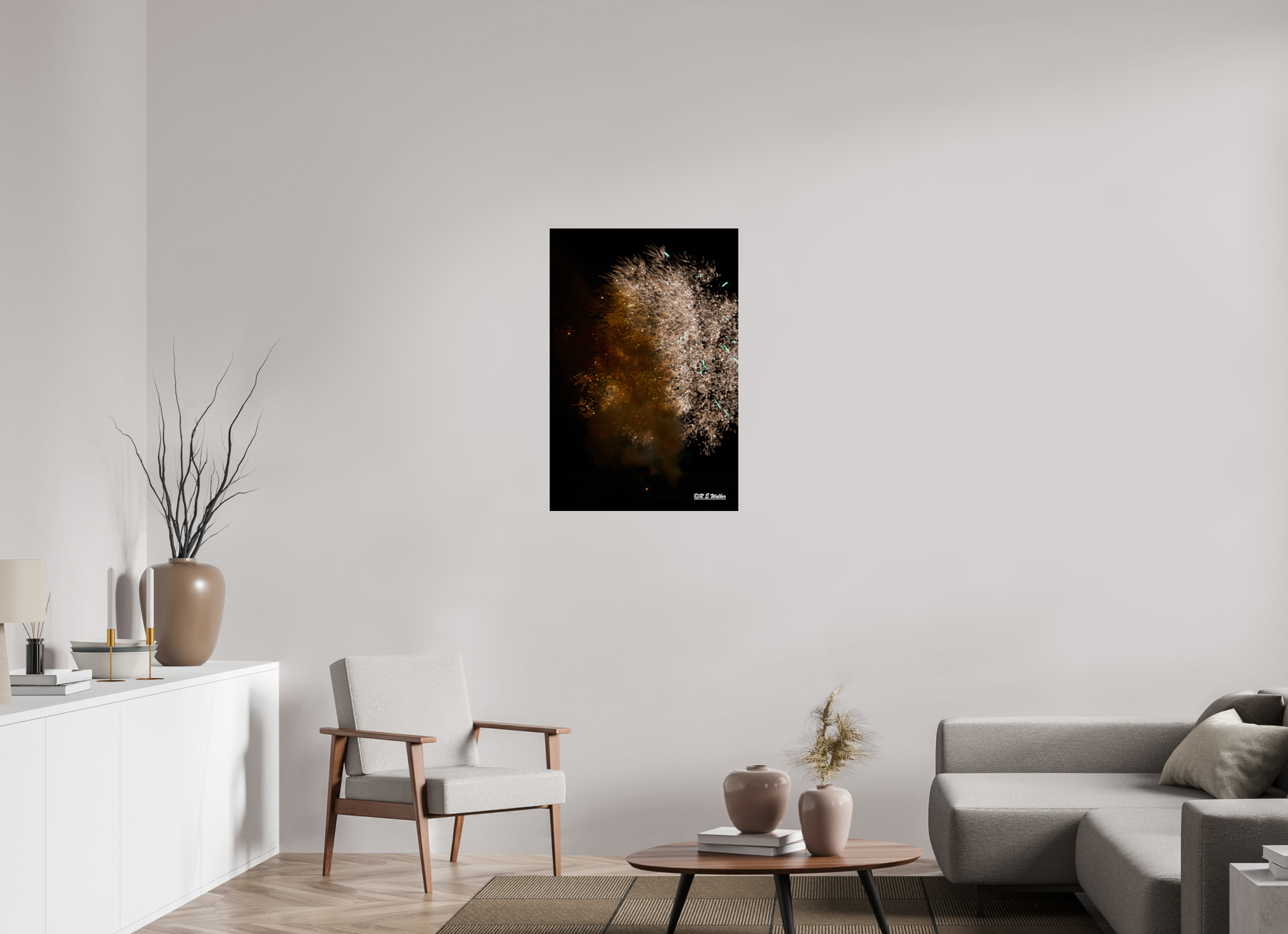 24 x 36″, acrylic-noframe-glossy Face in Fireworks