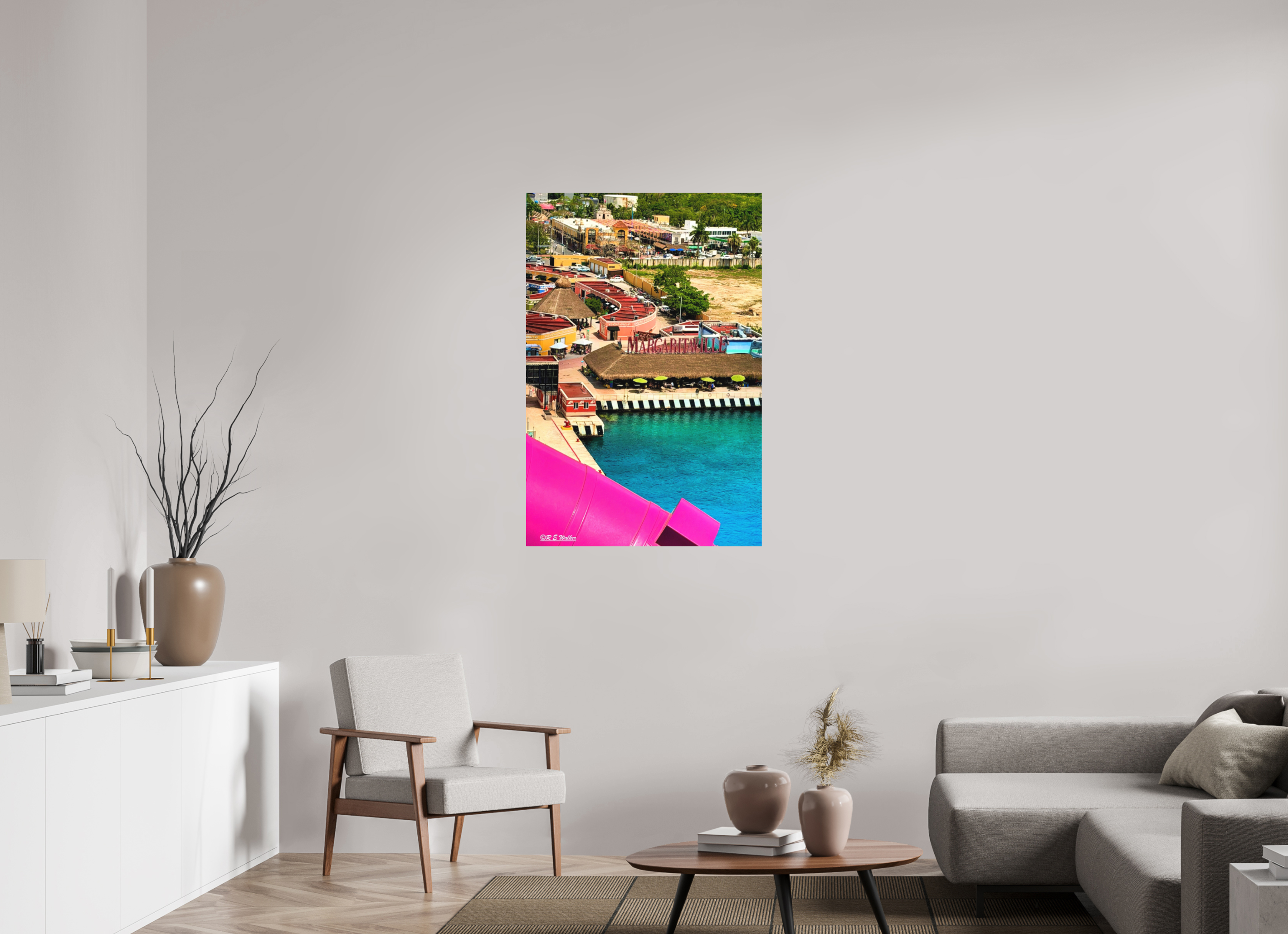 30 x 45″, Aluminum Docked in Cozumel