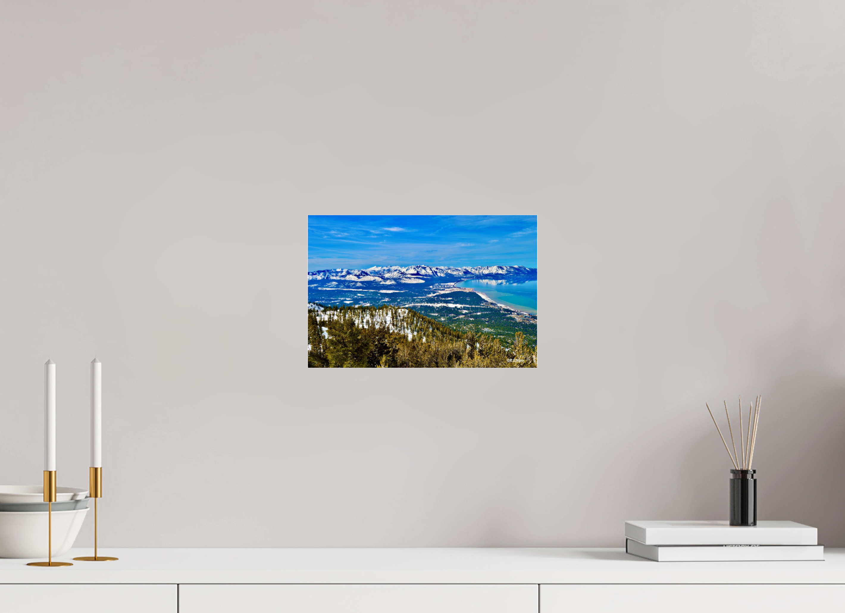 12 x 8″, acrylic-noframe-glossy Lake Tahoe Partial View